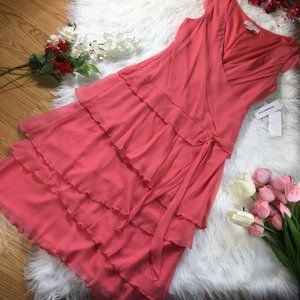 HI STUDIO Asymmetrical Ruffles Hem Dress (W1-180)